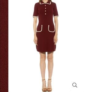 Brand New ALEXIA ADMOR Piper Short Sleeve Shift Knit Dress W/ Piping